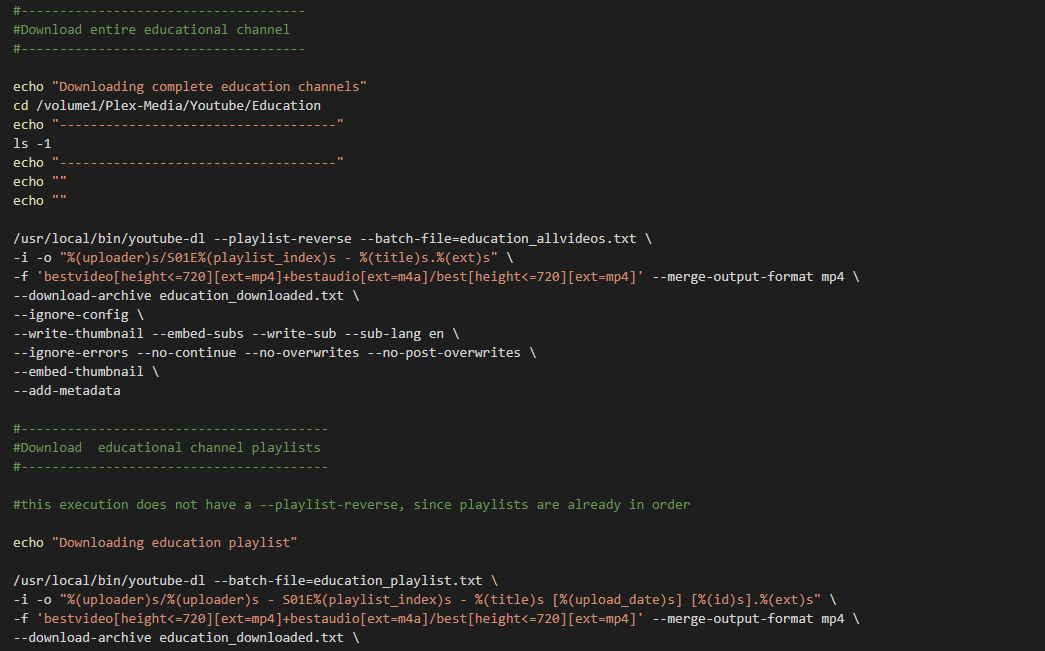 Tinkering with Technology Shell Script: YouTube Channels to Plex
